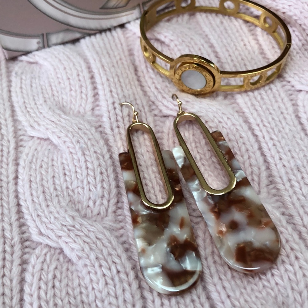 Gold & Lucite Earrings